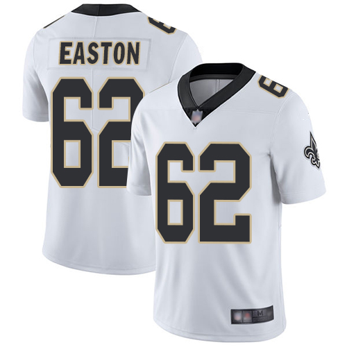 Men New Orleans Saints Limited White Nick Easton Road Jersey NFL Football #62 Vapor Untouchable Jersey->nfl t-shirts->Sports Accessory